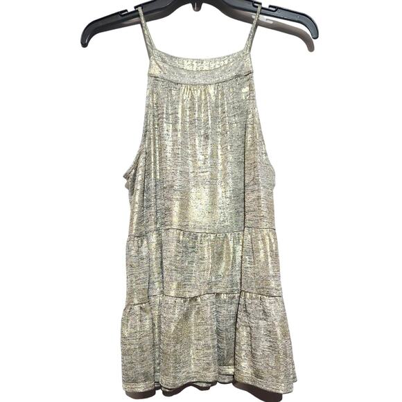 Anthro Sunday In Brooklyn Gold Becca Tiered Tank Size Medium - Picture 4 of 6